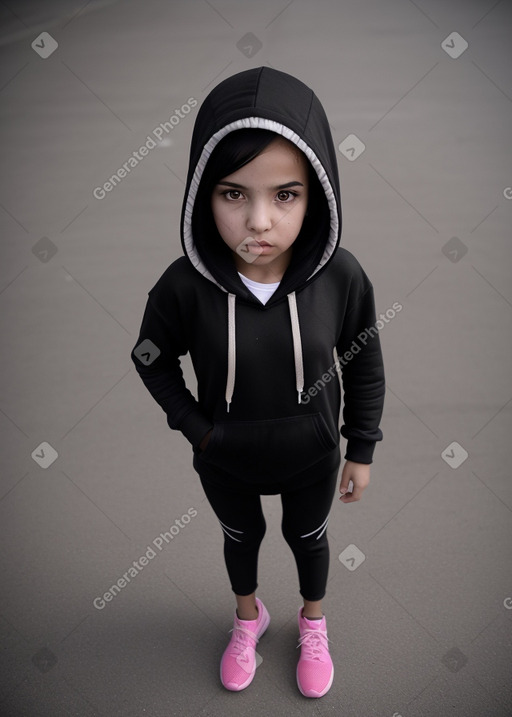 Algerian child girl with  black hair