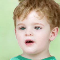 Beautified Child Brown Hair Short Hair Person with Green Eyes images |  