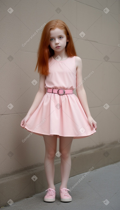 French child girl with  ginger hair