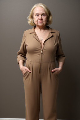 Caucasian elderly female with  blonde hair