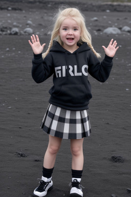 Icelandic infant girl with  blonde hair