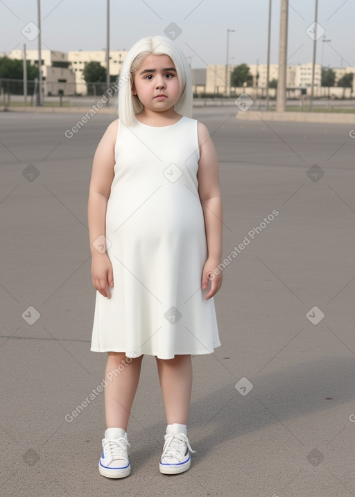 Iraqi child girl with  white hair