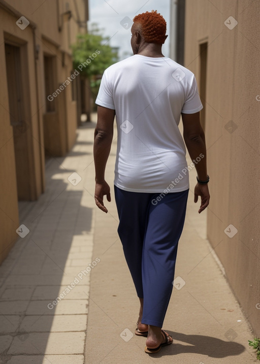 Togolese middle-aged male with  ginger hair