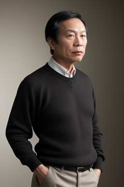 Chinese 45 years male with  black hair