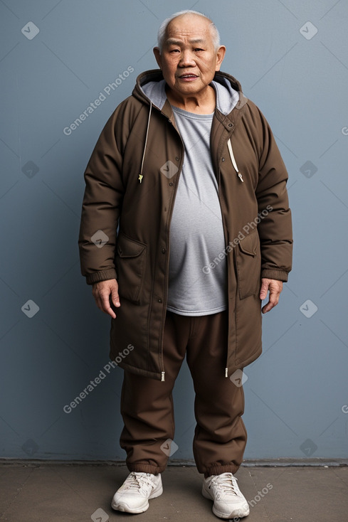 Thai elderly male with  brown hair