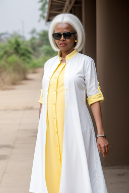 Ethiopian middle-aged female with  white hair