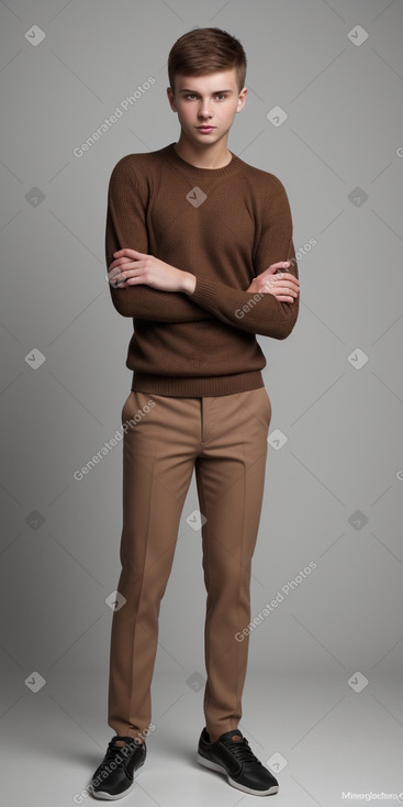 Lithuanian young adult male with  brown hair