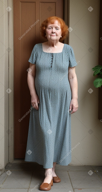 Irish elderly female with  ginger hair