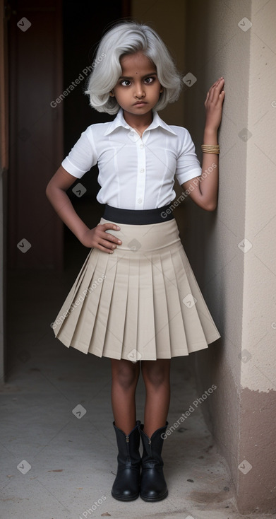 Sri lankan child girl with  white hair