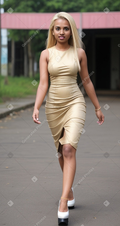 Sri lankan adult female with  blonde hair