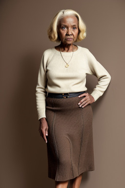 African elderly female with  blonde hair