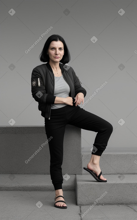 Romanian 45 years female with  black hair