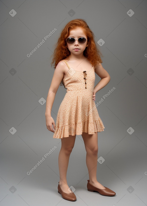 Colombian child female with  ginger hair