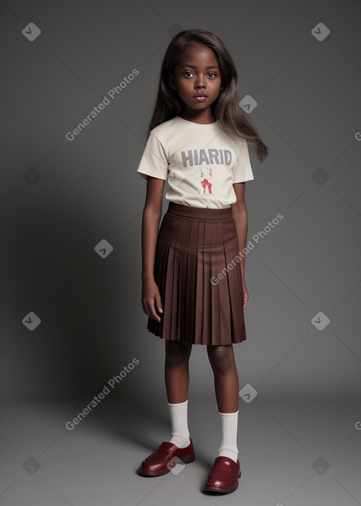 Child girl with  gray hair