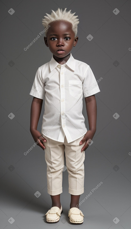 Ghanaian infant boy with  white hair