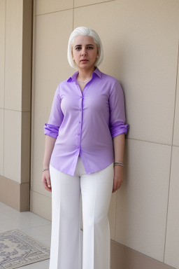 Algerian adult non-binary with  white hair