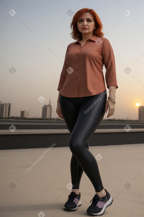 Kuwaiti middle-aged female with  ginger hair