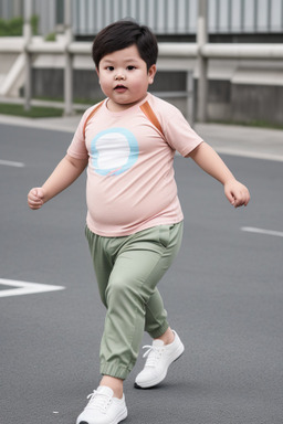 Taiwanese child boy with  brown hair