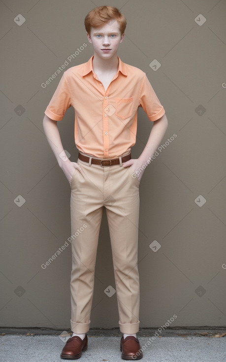 Teenager male with  ginger hair