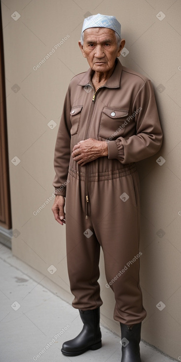 Uzbek elderly male with  brown hair