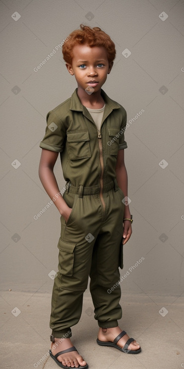 Zambian child boy with  ginger hair