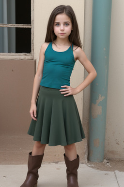 Israeli child girl with  brown hair