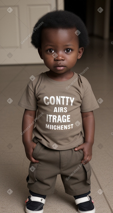 African infant boy with  black hair