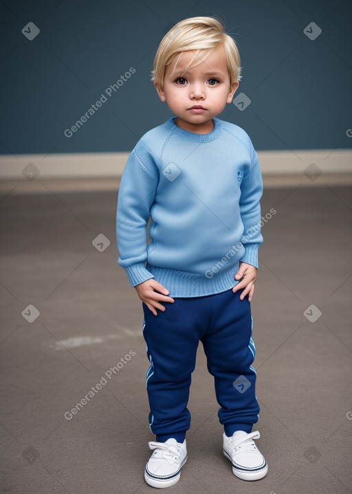 Peruvian infant boy with  blonde hair