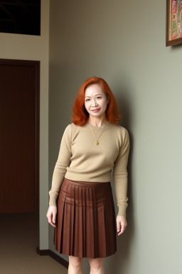 Thai 45 years female with  ginger hair