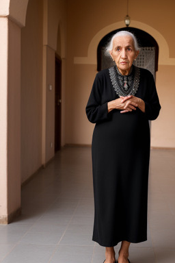 Moroccan elderly female with  black hair