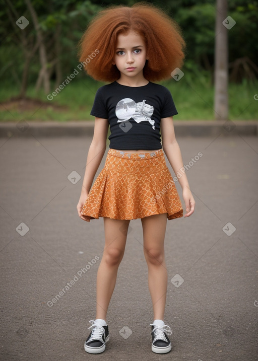 Brazilian child girl with  ginger hair