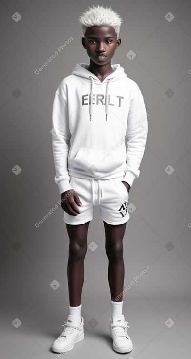 Malian teenager boy with  white hair