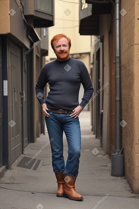 Omani middle-aged male with  ginger hair