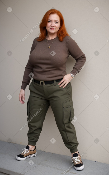 Romanian 45 years female with  ginger hair