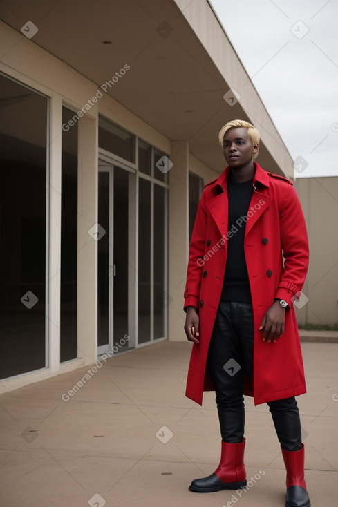 Ugandan adult male with  blonde hair