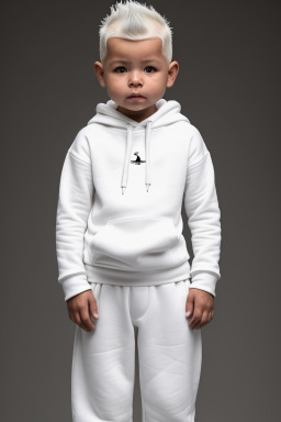 Bolivian infant boy with  white hair