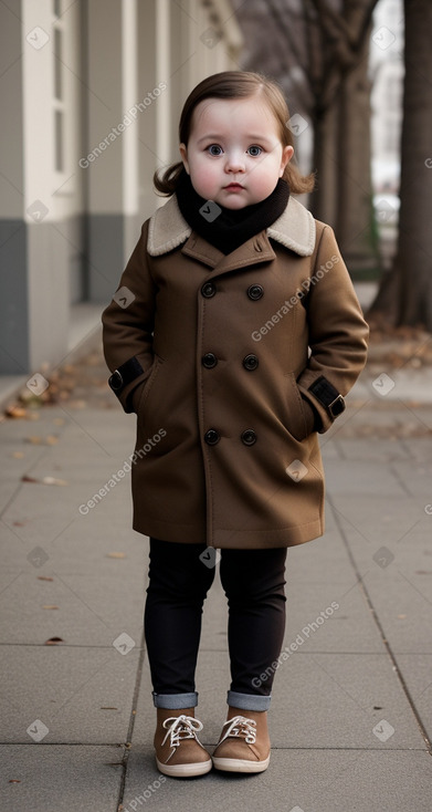 Ukrainian infant girl with  brown hair