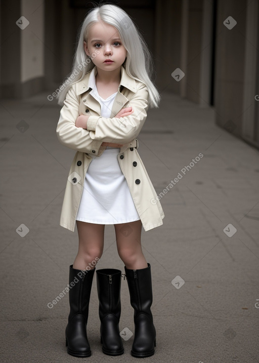 Greek infant girl with  white hair