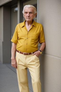 Albanian elderly male with  blonde hair