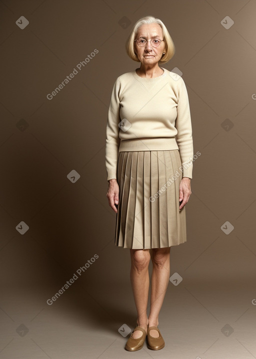 Elderly female with  blonde hair