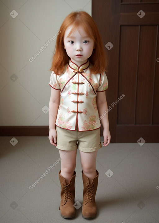 Chinese child female with  ginger hair