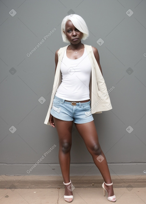 Ugandan adult female with  white hair