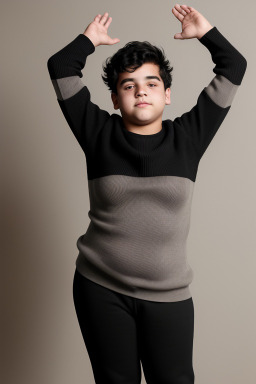 Brazilian teenager boy with  black hair