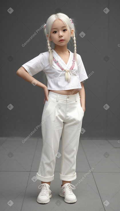 Japanese child female with  white hair