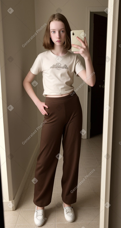 Teenager boy with  brown hair