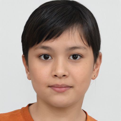 Neutral white young-adult female with short  brown hair and brown eyes