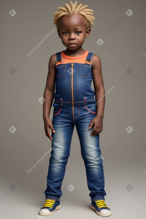 Togolese infant boy with  blonde hair