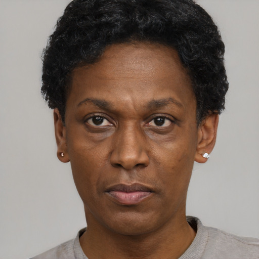 Neutral latino adult male with short  black hair and brown eyes