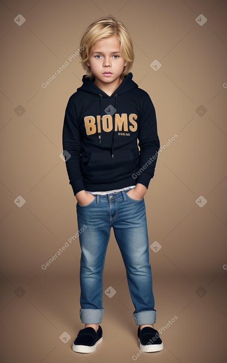 Child boy with  blonde hair