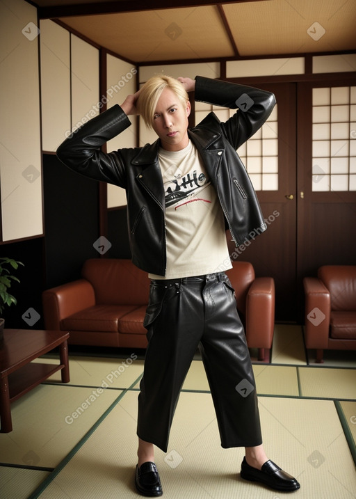 Japanese adult male with  blonde hair